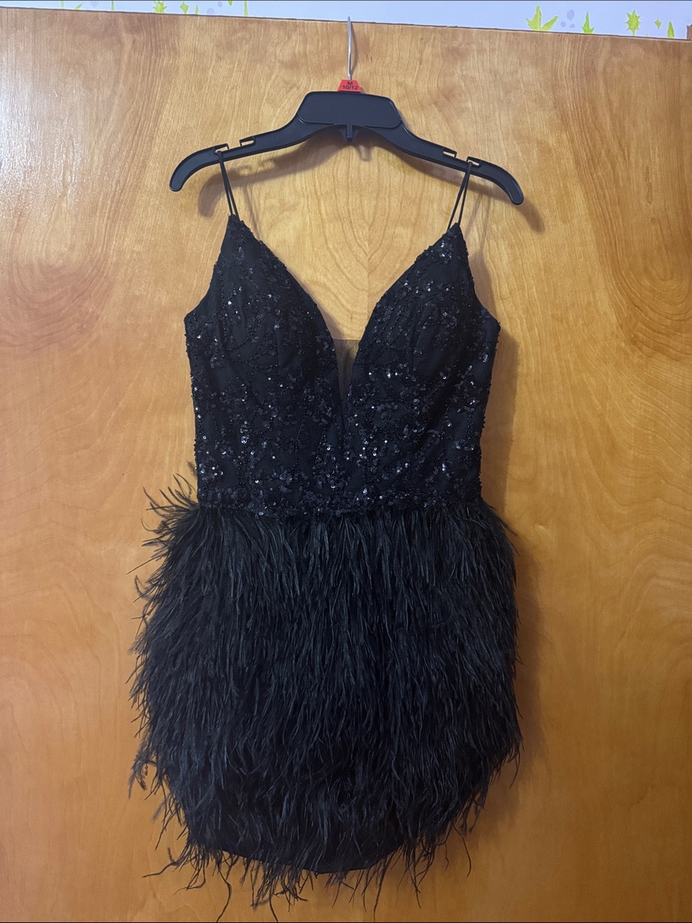 Ladies’ Black Feather Dress Size 8